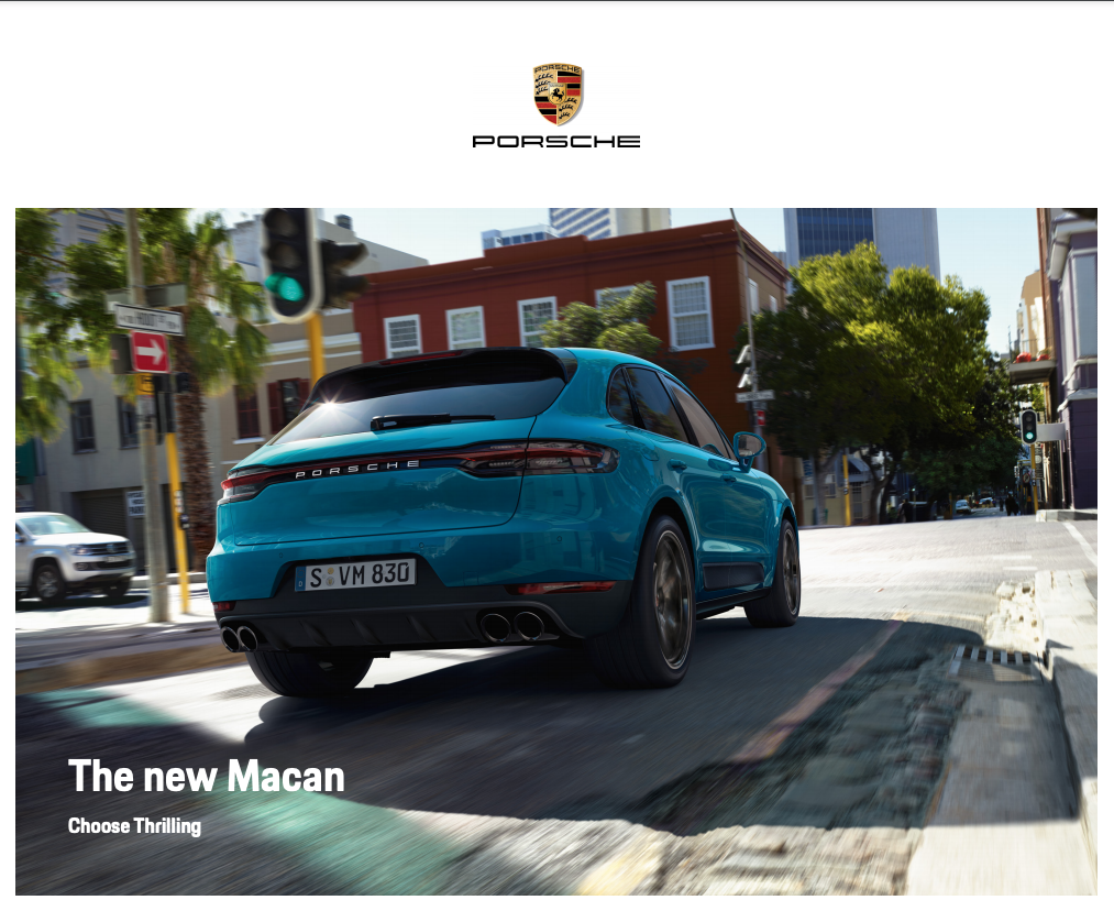 2019 Porsche Macan PDF Brochure