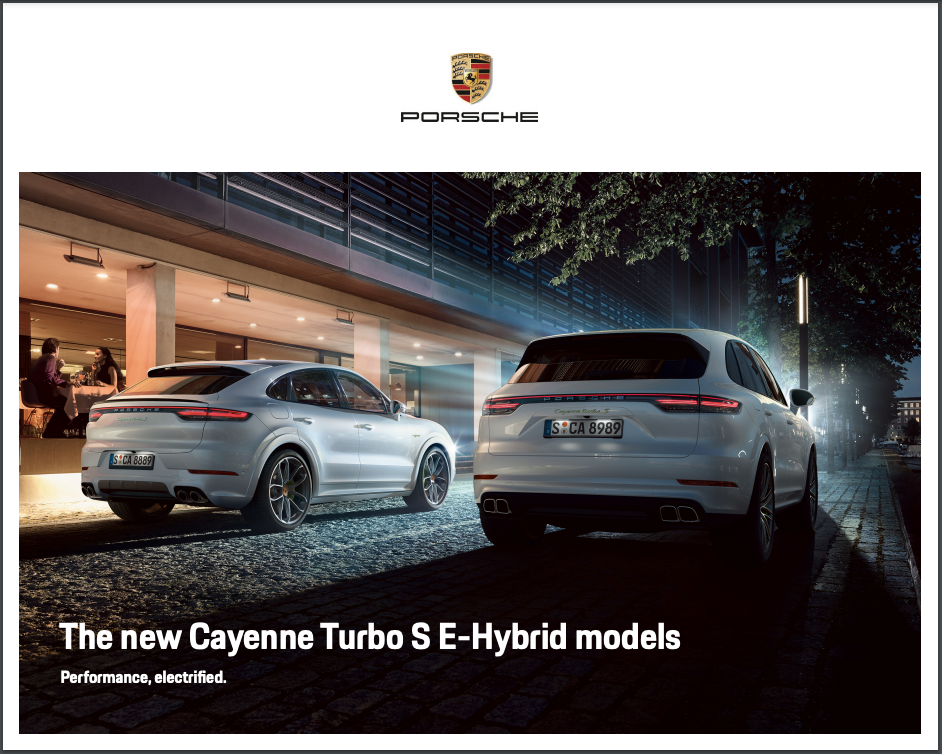 2020 Porsche Cayenne Turbo + Hybrid Sales Brochure