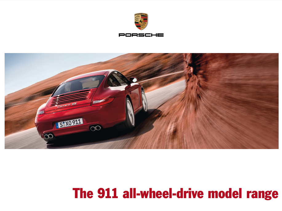 Porsche 911 AWD Versions Sales Brochure (997.2)