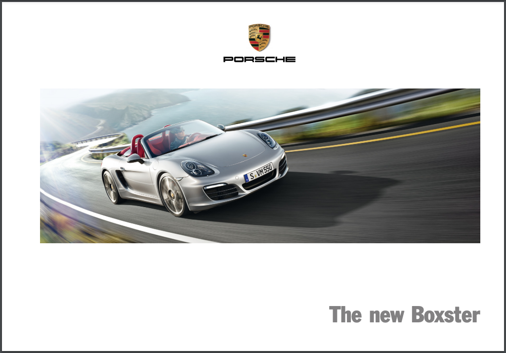 Porsche Boxster 981 (2011-2015) Sales Brochure