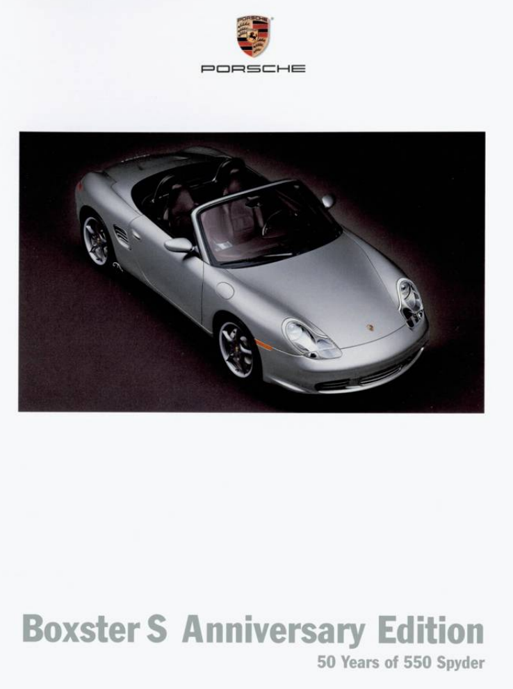 Porsche Boxster S Anniversary Edition Sales Brochure