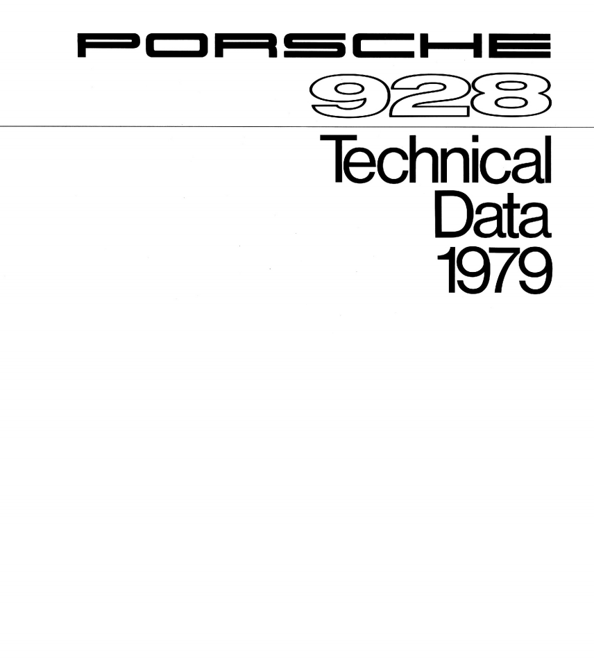 Porsche 928 Technical Data Brochure