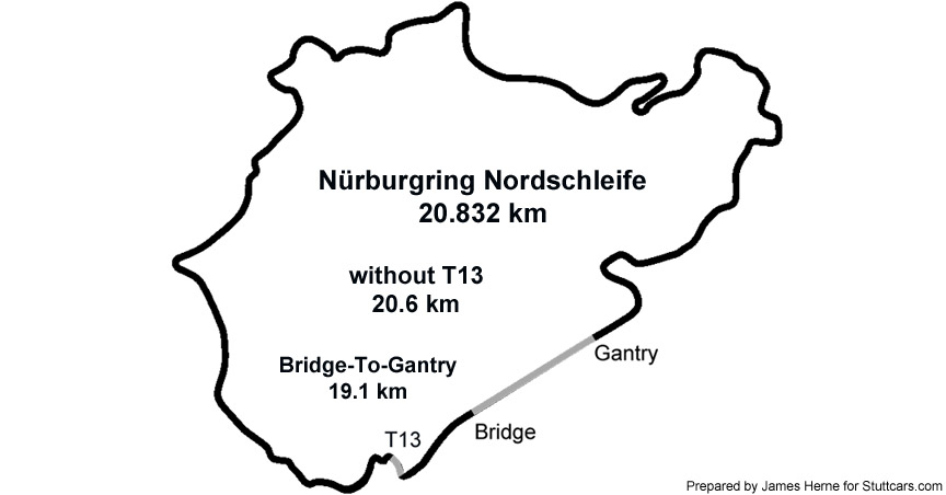 Nürburgring Nordschleife configurations, T13, BTG Bridge-To-Gantry