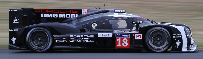 The black 919 as seen on the 2015 Le Mans test day