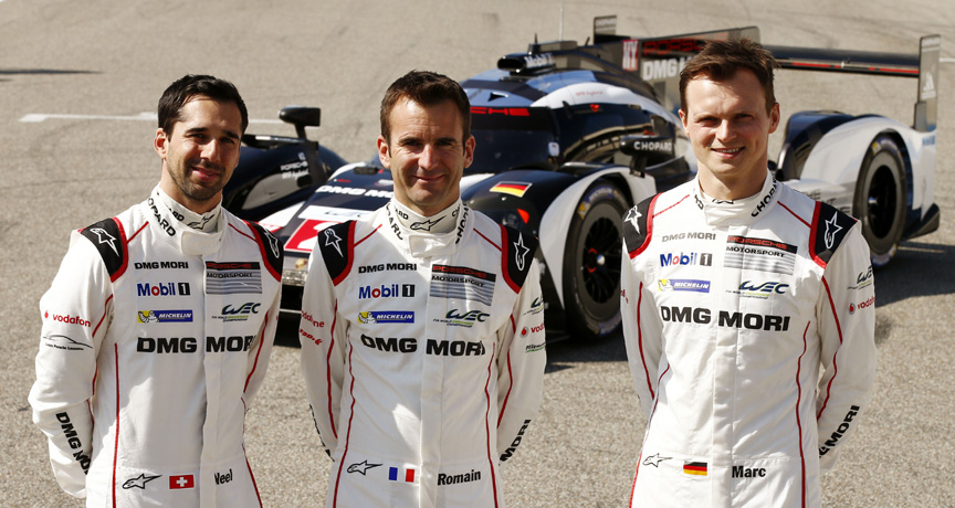 Neel Jani, Romain Dumas and Marc Lieb of the 919-16 that got number 2 for 2016 (although scored 3rd in 2015 championship)