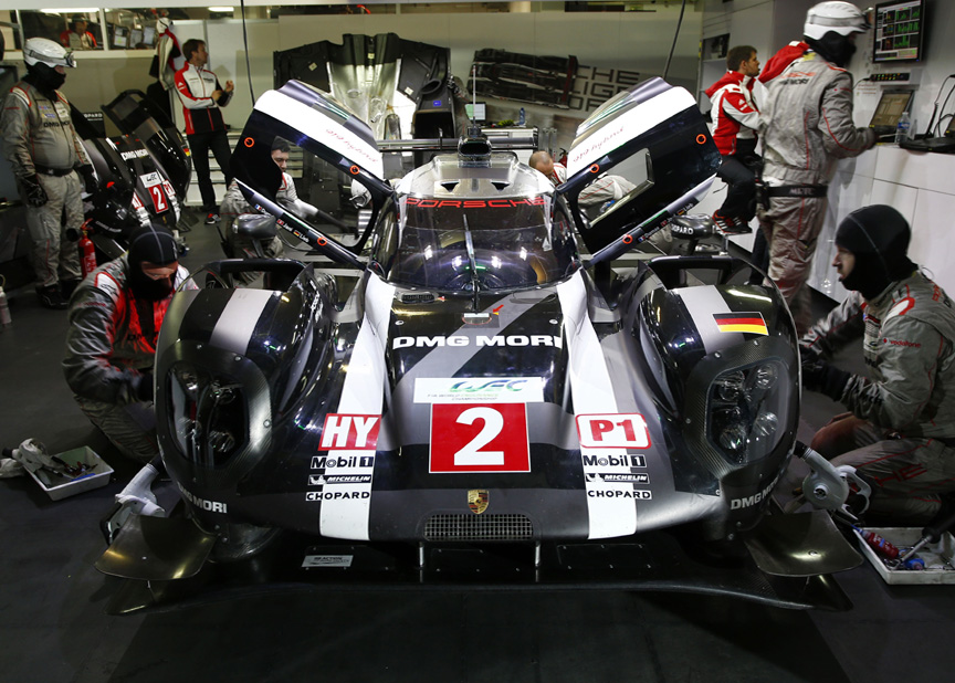 2016 Porsche 919 hybrid front view, doors open