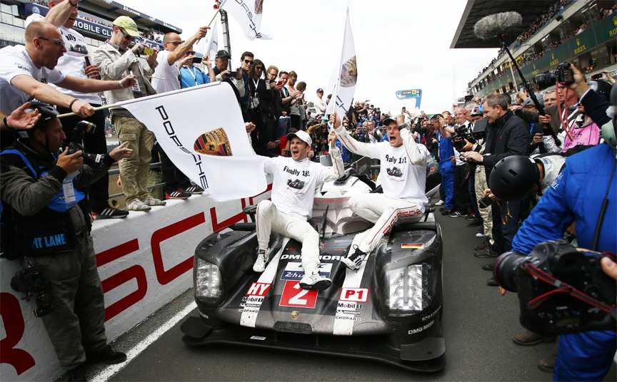 18th overall victory for Porsche engine (15 times in a Porsche car, once in a Dauer-Porsche and 2 times in TWR chassis)