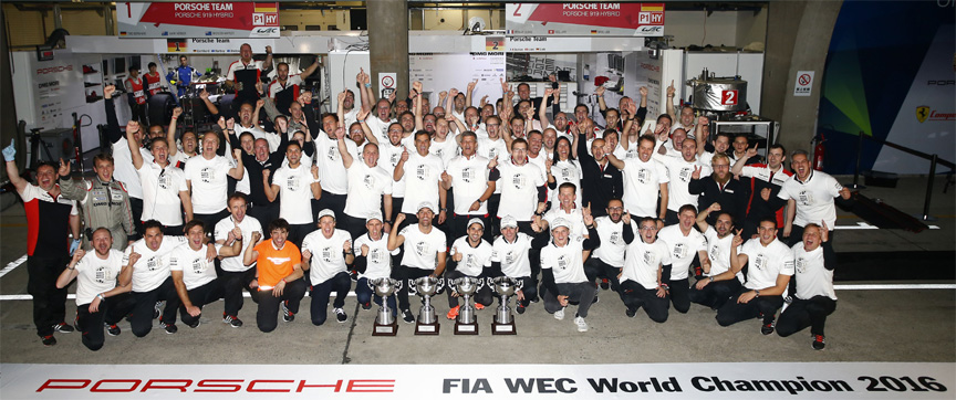 Porsche wins the FIA WEC 2016 season before the season ends