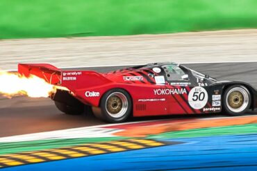 1987 Porsche 962 IMSA GTP Accelerations, Flames & Single Turbo Flat-6 Sound!