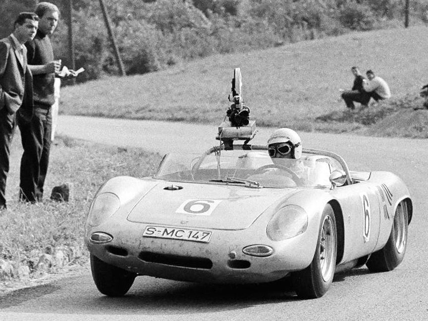 1964 June 27, a day before the Gaisberg race, the W-RS is equipped with a movie camera