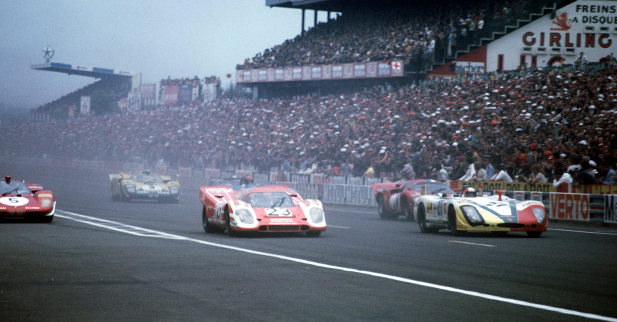 1970 Le Mans start.
