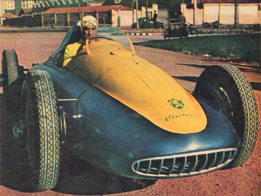 Tazio Nuvolari in Cisitalia Grand Prix (Porsche type 360)