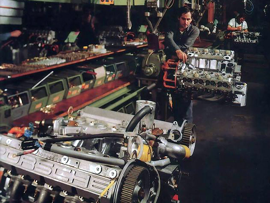 Porsche 928 engine production