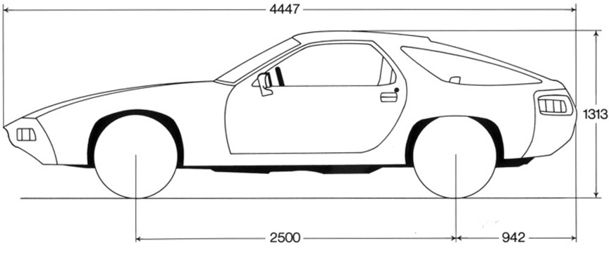 Porsche 928 blueprint