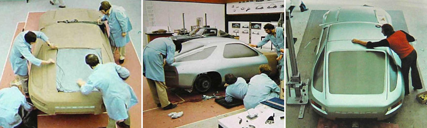 Porsche 928 clay model / mock-up (1973)