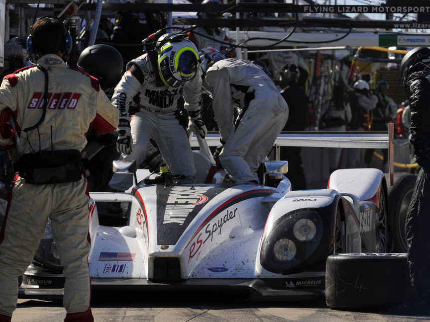 American Le Mans Series, driver change in a CytoSport Muscle Milk RS Spyder