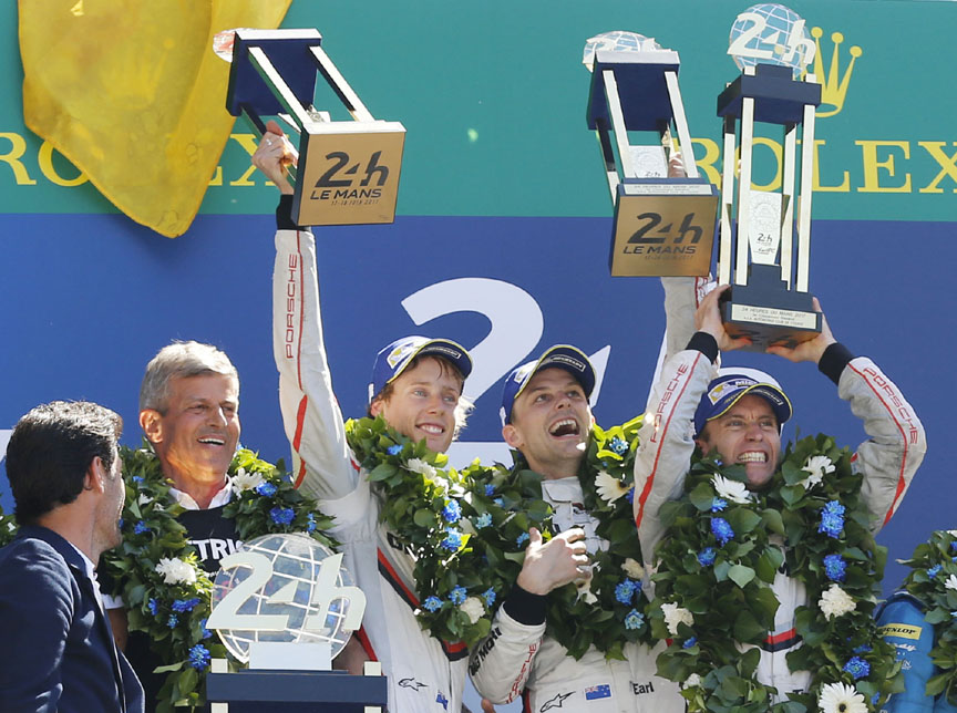 Fritz Enzinger, Brendon Hartley, Earl Bamber, Timo Bernhard