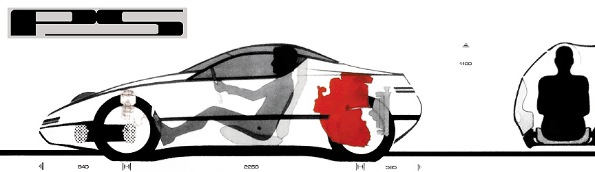 The PS with the mid-mounted 'system Porsche' SEAT