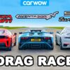Ferrari 488 Pista Piloti v Aventador SV v 800hp 911 Turbo S: DRAG RACE