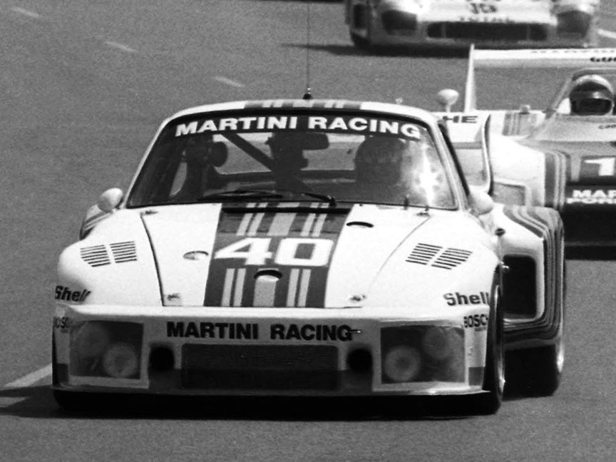 Note the front spoiler headlamps of the Le Mans 935