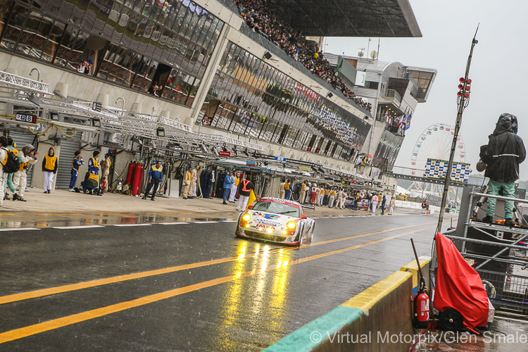 The #76 IMSA Performance Matmut Porsche 911 GT3 RSR driven by Patrick Long, Raymond Narac and Richard Lietz