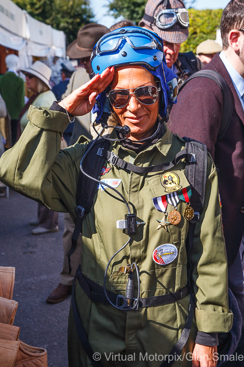 This highly decorated and pretty young fighter pilot was well dressed in period kit