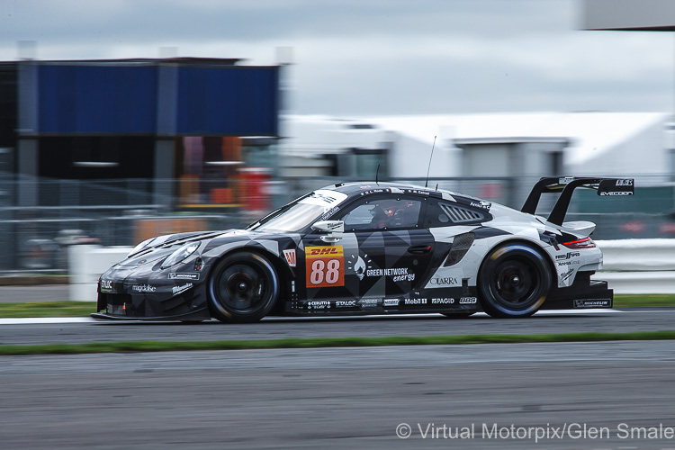 #88 Dempsey-Proton Porsche RSR was driven by the father and son duo of Gianluca and Giorgio Roda with Matteo Cairoli