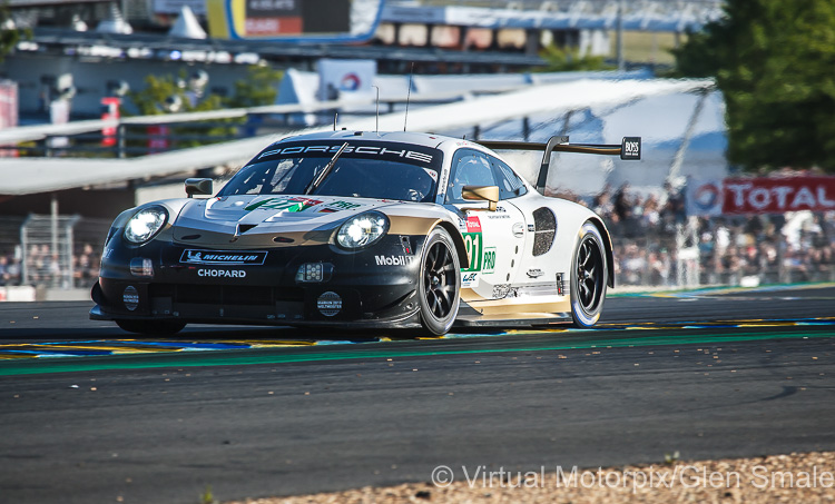 The #91 factory Porsche 911 RSR driven by Richard Lietz, Gianmaria Bruni and Frédéric Makowiecki