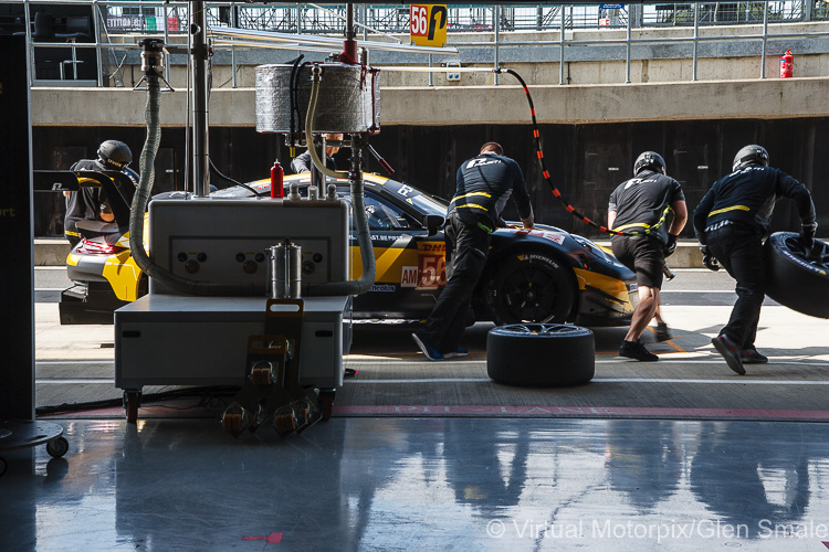 The #56 Team Project 1 Porsche 911 RSR LMGTE Am driven by Jörg Bergmeister, Patrick Lindsey and Egidio Perfetti The #56 Team Project 1 Porsche 911 RSR LMGTE Am driven by Jörg Bergmeister, Patrick Lindsey and Egidio Perfetti