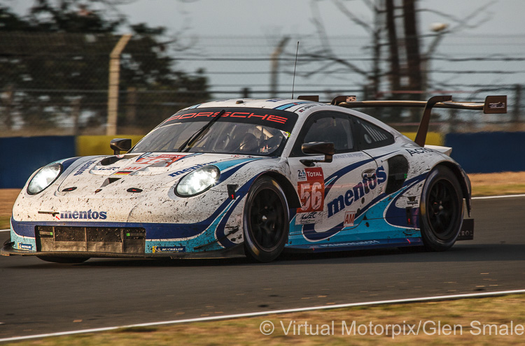 The #56 Team Project 1 Porsche 911 RSR GTE Am was driven by Matteo Cairoli, Egidio Perfetti and Larry ten Voorde The #56 Team Project 1 Porsche 911 RSR GTE Am was driven by Matteo Cairoli, Egidio Perfetti and Larry ten Voorde