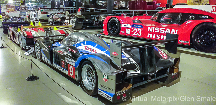 This #9 Peugeot HDi 5.5 L Turbo V12 won the 2009 Le Mans 24 Hours in the hands of David Brabham, Marc Gené and Alexander Wurz