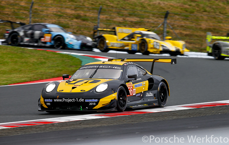 #56 Team Project 1 Porsche 911 RSR was driven by Jörg Bergmeister, Patrick Lindsey and Egidio Perfetti