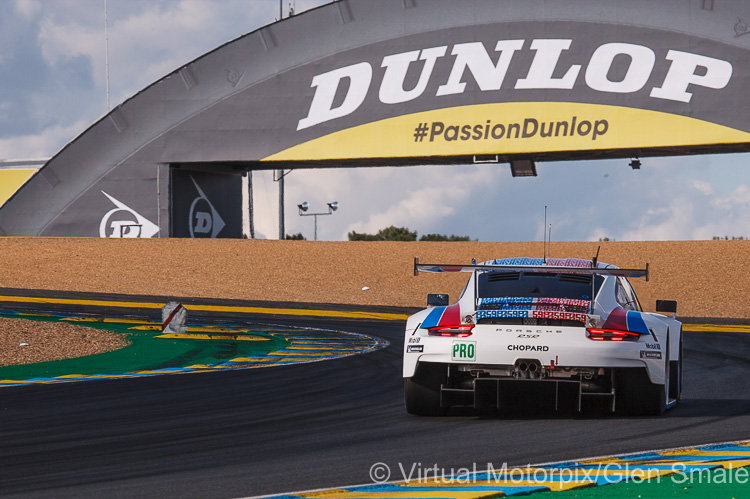 The #94 factory Porsche 911 RSR was driven by Mathieu Jaminet, Sven Müller and Dennis Olsen