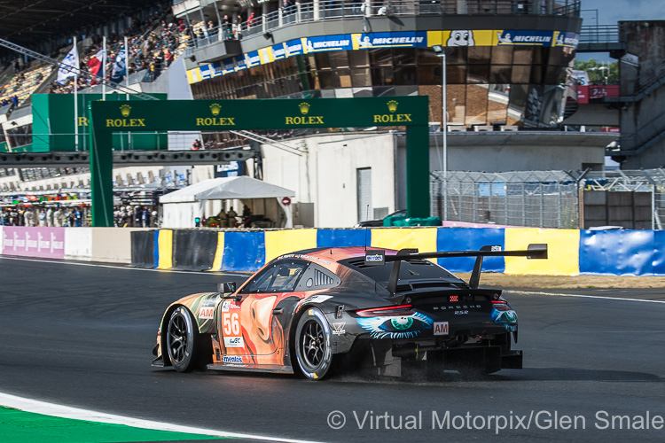 The #56 Team Project 1 Porsche 911 RSR (LMGTE Am) The #56 Team Project 1 Porsche 911 RSR (LMGTE Am)