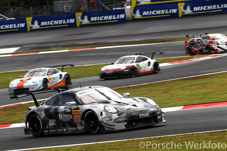 #88 Dempsey-Proton Racing Porsche 911 RSR was driven by Matteo Cairoli, Satoshi Hoshino and Giorgio Roda