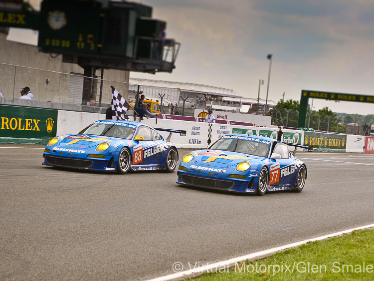 Marc Lieb, Richard Lietz and Wolf Henzler were class winners in the GT2 class in the #77 Team Felbermayr-Proton 997 GT3-RSR
