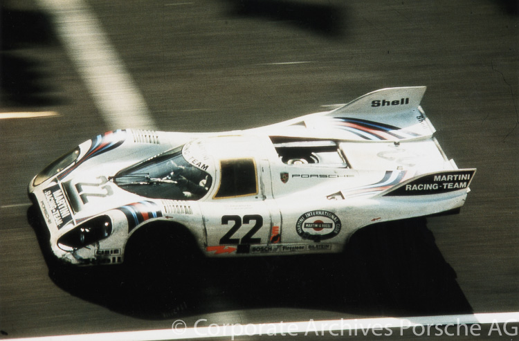 #22 Martini 917 K driven by Helmut Marko and Gijs van Lennep on its way to victory