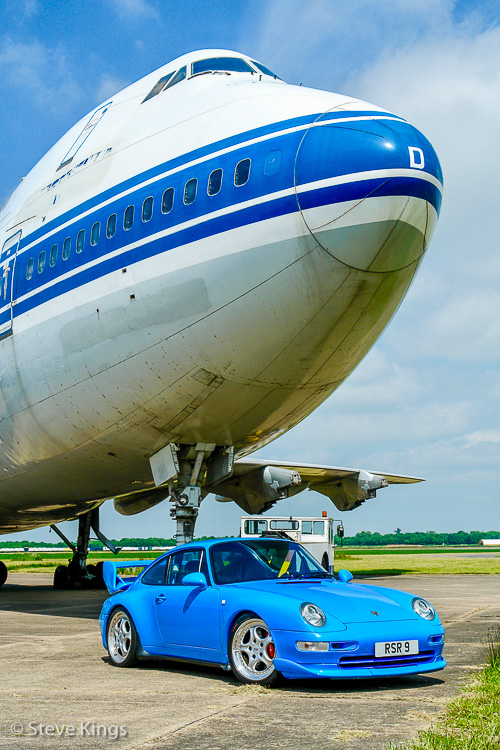 Porsche 993 Carrera RS on a photo shoot at Bruntingthorpe Aerodrome