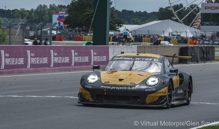 The #56 Team Project 1 Porsche 911 RSR LMGTE Am driven by Jörg Bergmeister, Patrick Lindsey and Egidio Perfetti The #56 Team Project 1 Porsche 911 RSR LMGTE Am driven by Jörg Bergmeister, Patrick Lindsey and Egidio Perfetti