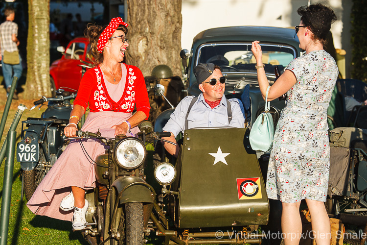 Race goers enjoying themselves at the Goodwood Revival