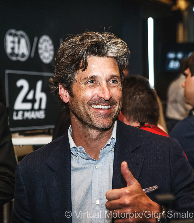 Patrick Dempsey, pictured after receiving the 2019 Spirit of Le Mans award