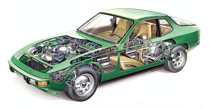 Porsche 924 Cutaway