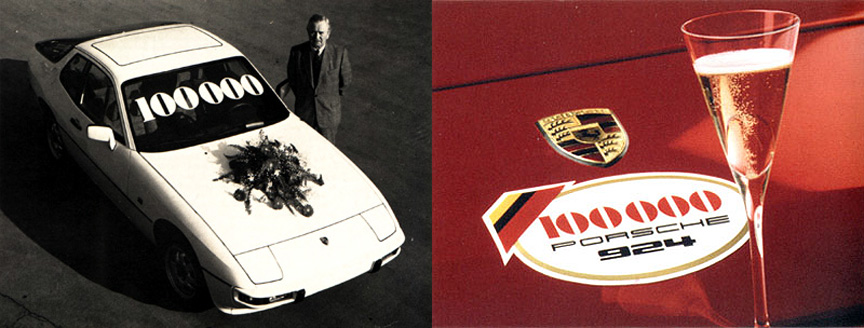 Ferry Porsche with the 100,000th 924 produce