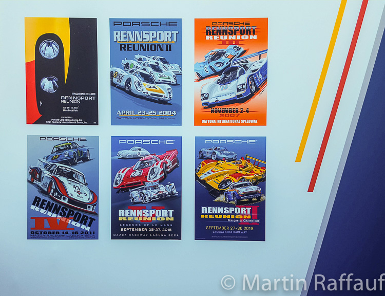 Rennsport Reunion poster collection, from Rennsport I through VI