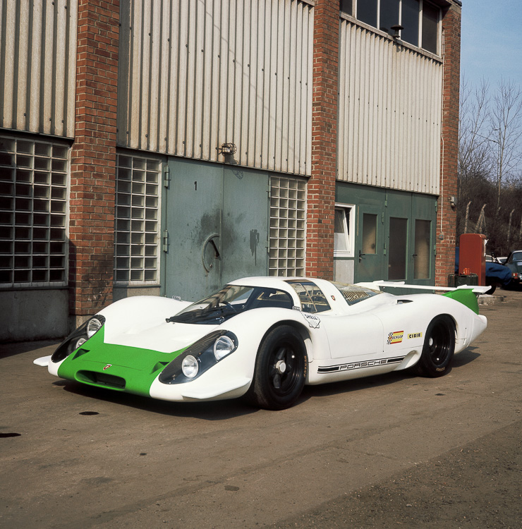 1969 Porsche 917 LH poses outside the workshops in Stuttgart-Zuffenhausen