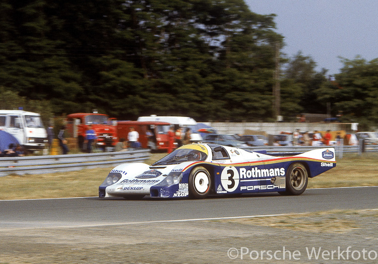 The race winning #3 Rothmans 956 of Vern Schuppan/Al Holbert/Hurley Haywood 