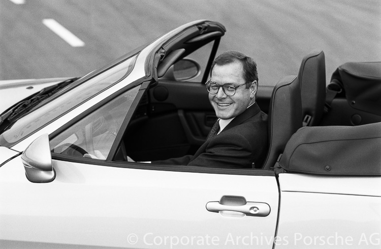 Arno Bohn at Weissach with the 968 Cabriolet