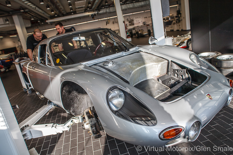 1963 Porsche 356 B Carrera GS/GT ‘Dreikantschaber’ being restored in the Museum Workshop in Stuttgart