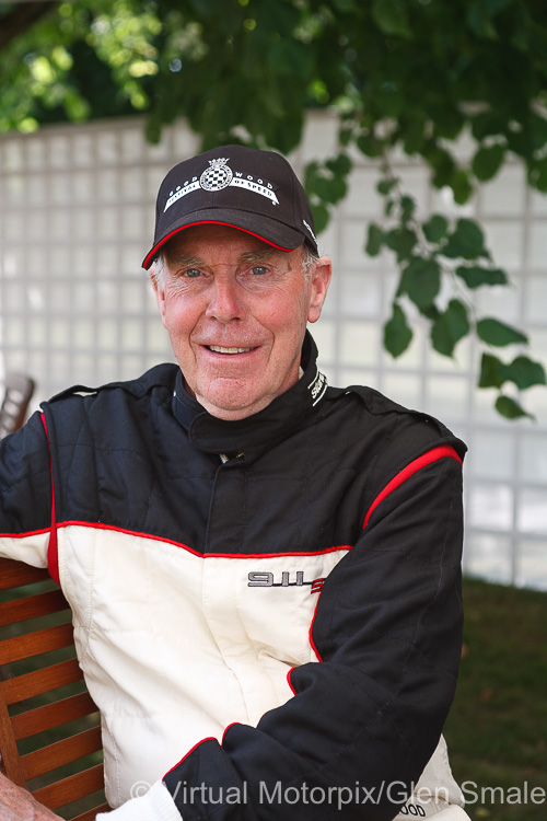 Richard Attwood relaxing between stints in the Drivers’ Paddock during the 2013 Goodwood FoS
