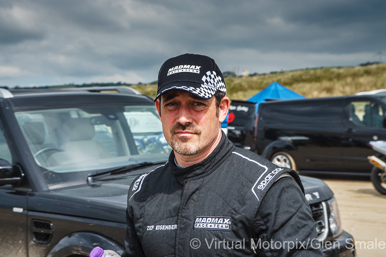 Zef Eisenberg before his record run in the Porsche 911 Turbo S at Pendine Sands